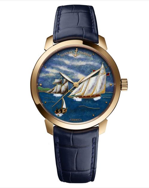 Review Ulysse Nardin Classico Enamel 8152-111-2/AMERICA Replica watch